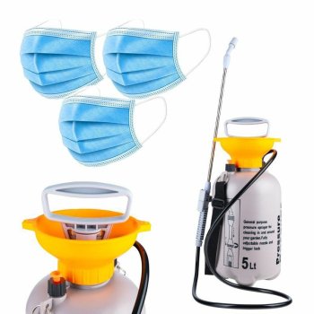 5L Garden Pressure Sprayer 1.3 Gallon with Pump for Weeds and Fertilizer