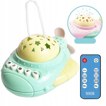 Musical Star Projector Night Light with Remote LZ-9908, Mint