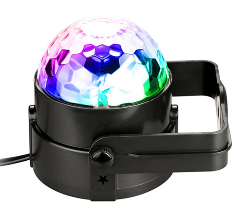 LED disco ball with sound sensor and remote control, RGB (2)