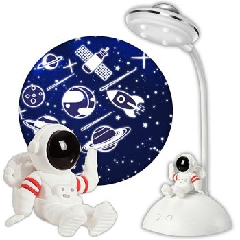 UFO Desk Lamp with Galaxy Star Projector for Kids