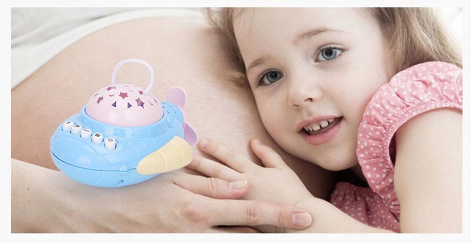 Musical Star Projector Night Light with Remote LZ-9908, Mint (1)