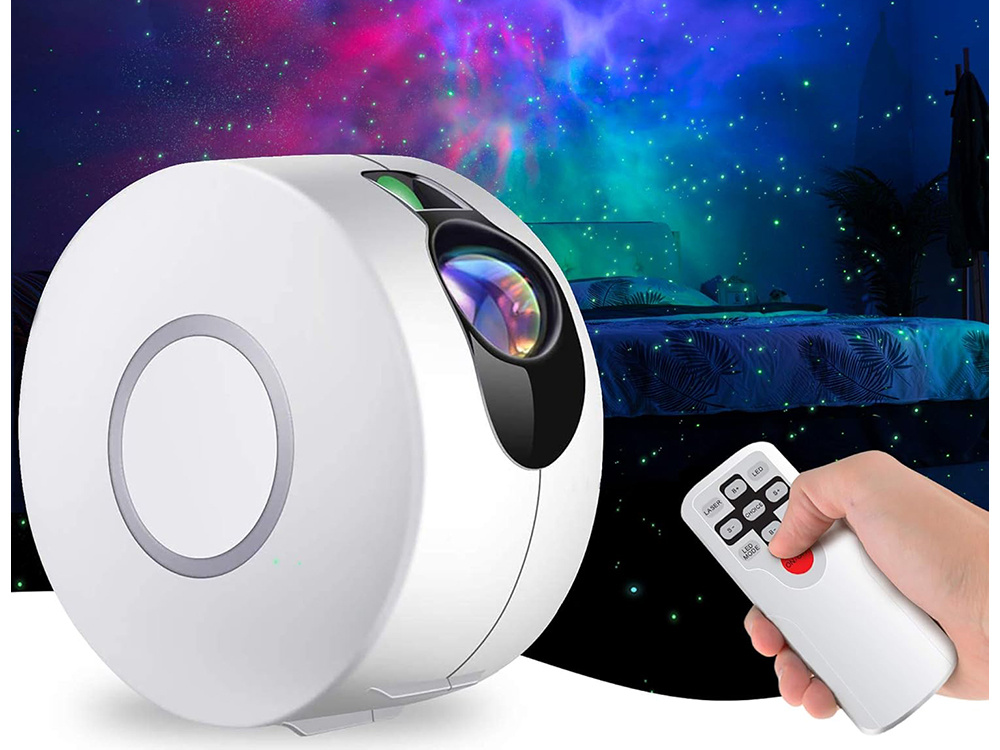 Astronaut Star Galaxy Projector Night Light with Remote, White (0)