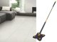 Flat floor mop with rotating wringer system, hygienic