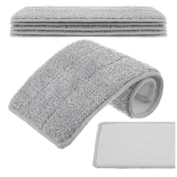Ruhhy Microfiber Mop Pads 13 inch 5 Pack, Reusable Flat Mop Head Replacements