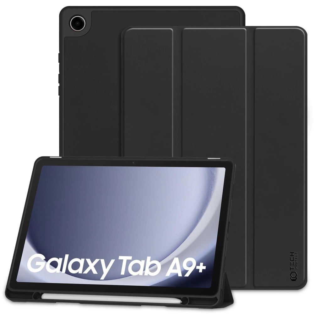 Samsung Galaxy Tab A9+ Plus (SM-X210, X215, X216B) Tech-Protect SC Pen Protective Cover Case, Black