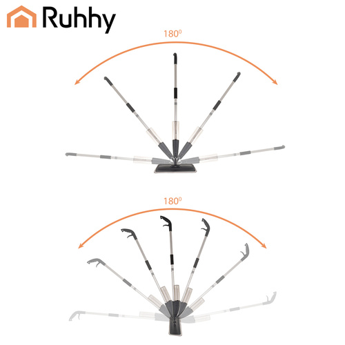 Ruhhy Spray Mop with 600ml Tank and 2 Pads 26152, Grey/White (1)