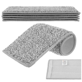 Ruhhy Flat Mop Pads 33x12cm 5 Pack Reusable Microfiber Refills