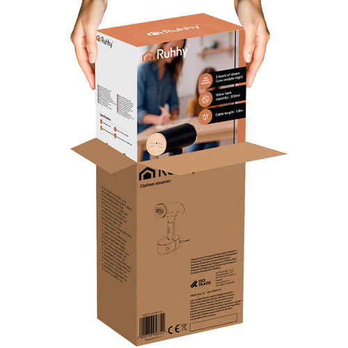 Ruhhy 26339 Handheld Garment Steamer, 2000W, Black (2)