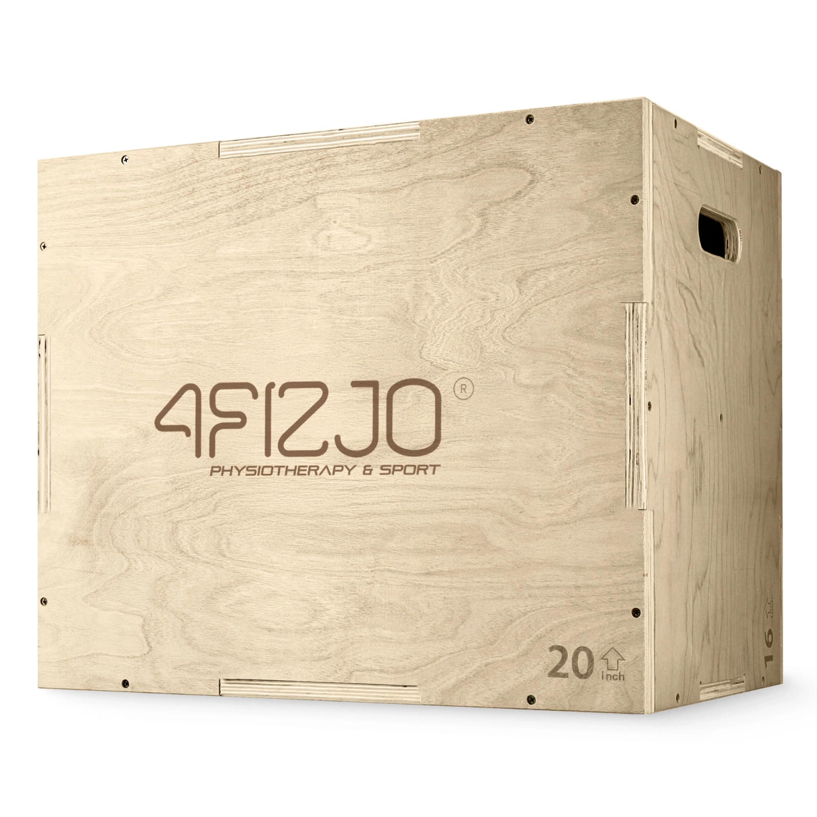 4FIZJO 3-in-1 Wooden Plyometric Box for Jump Training 40 x 60 x 50 cm
