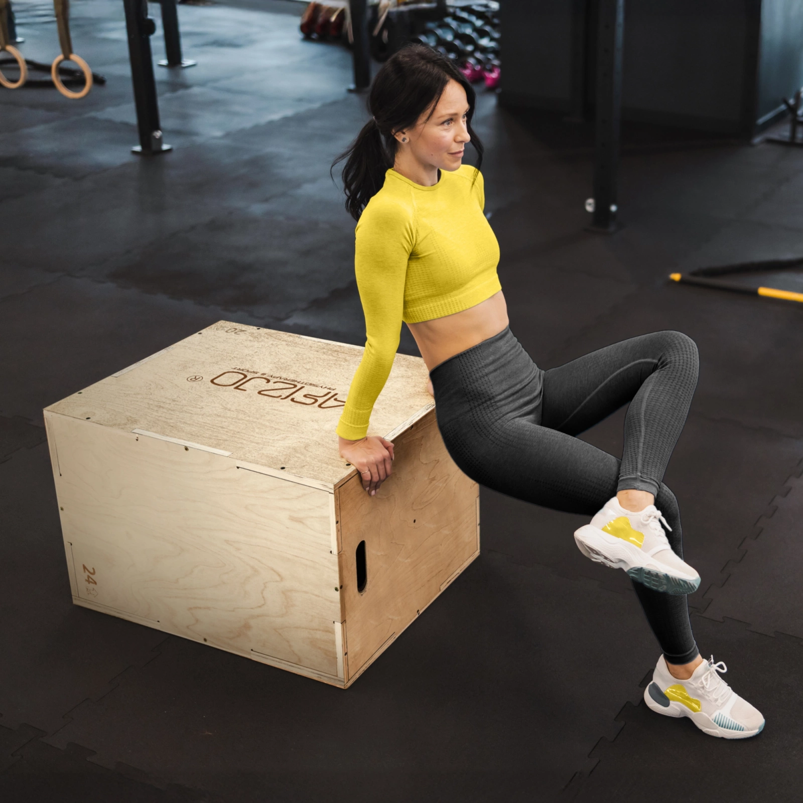 4FIZJO 3-in-1 Wooden Plyometric Box for Jump Training 40 x 60 x 50 cm (1)