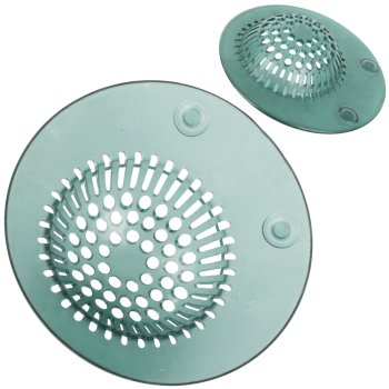 Silicone Drain Stopper and Sink Strainer with Suction Cups, Assorted Colors