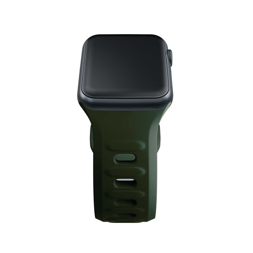38/40/41 mm Dark Green - 3mk Silicone Watch Strap for Apple
