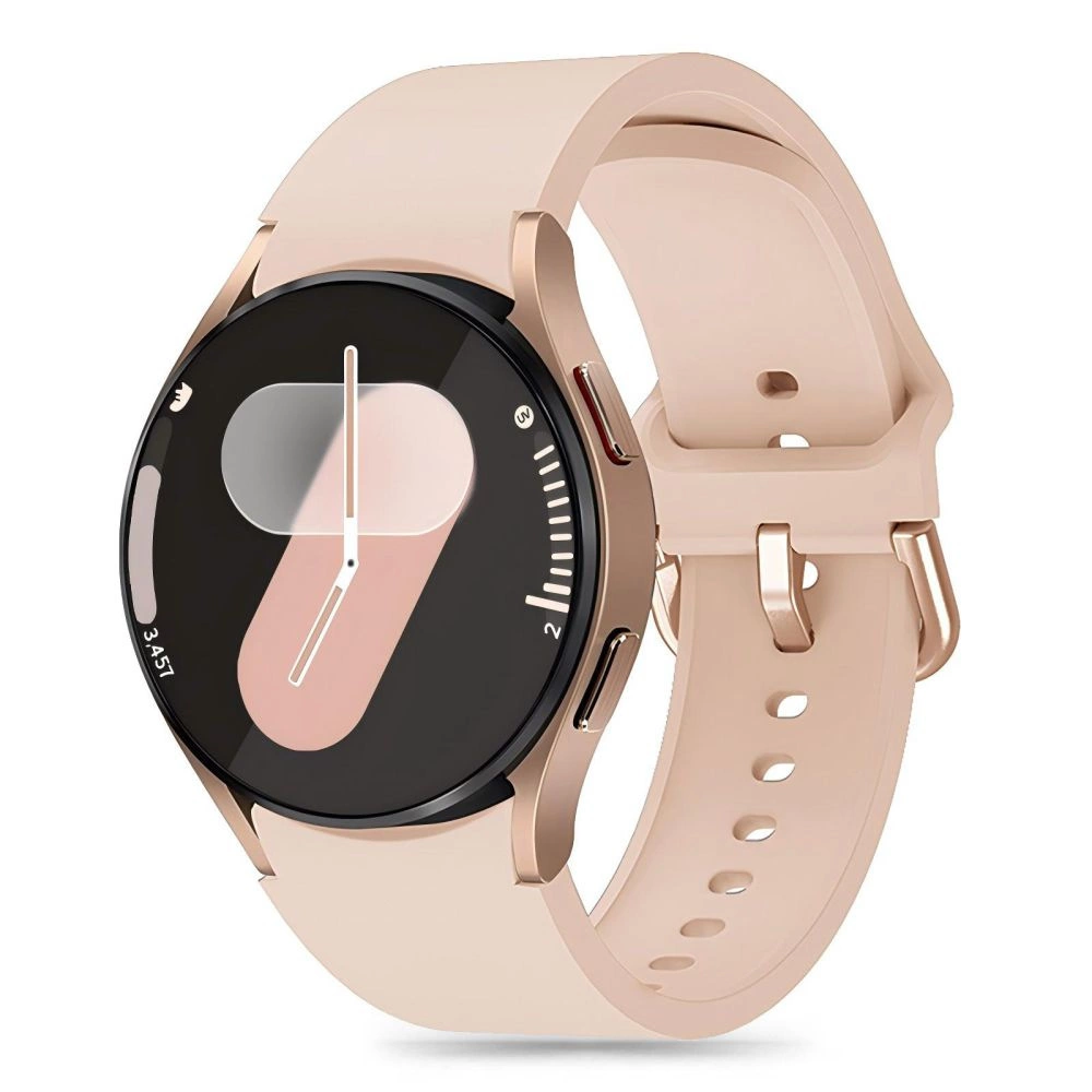 Tech-Protect Silicone Strap for Samsung Galaxy Watch 4 / 5 / 5 Pro / 6 / 7 / FE - Caffe Latte