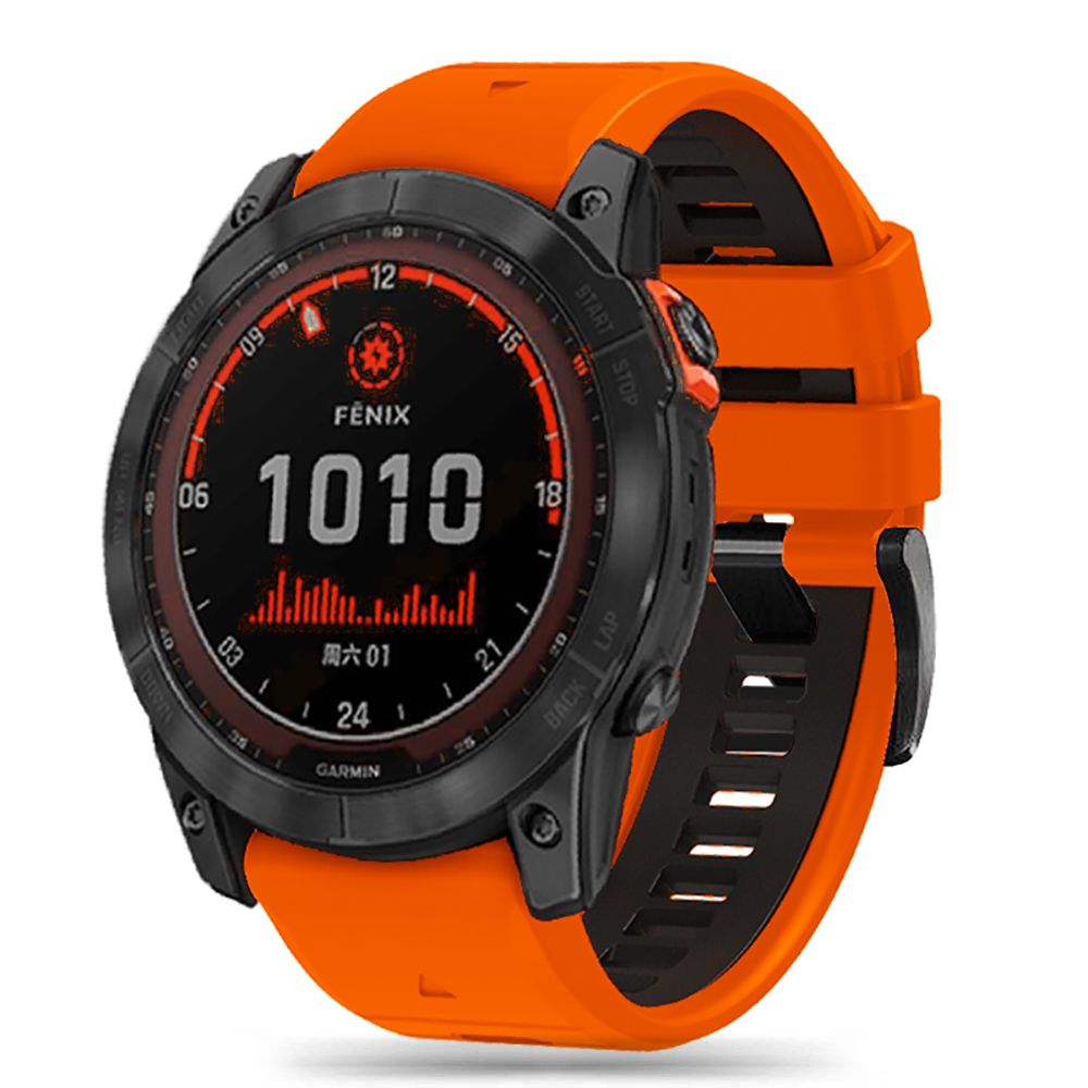 Tech-Protect IconBand Pro Strap for Garmin Fenix 3 / 5X / 3HR / 5X Plus / 6X / 6X Pro / 7X - Orange & Black