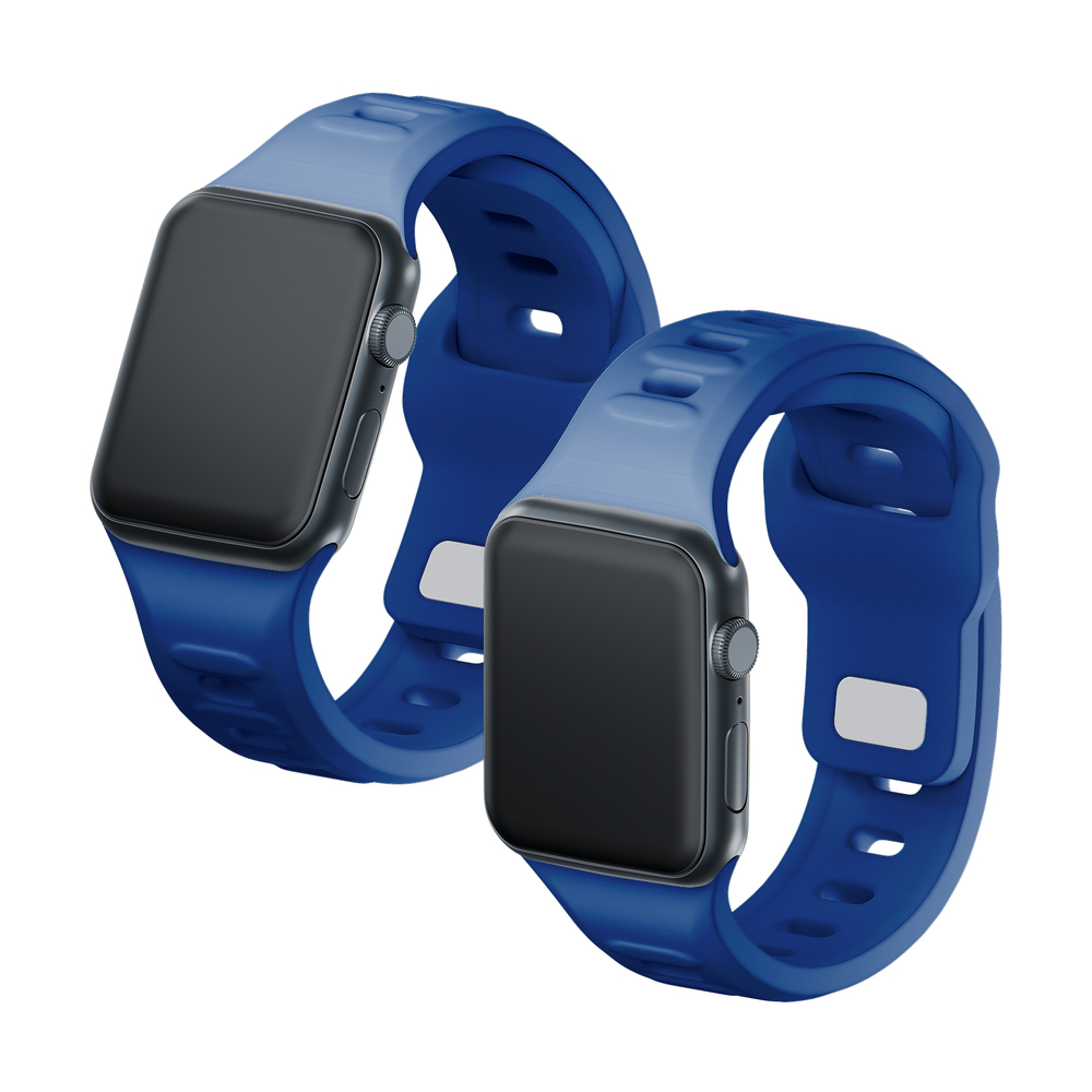 38/40/41 mm Blue - 3mk Silicone Watch Strap for Apple