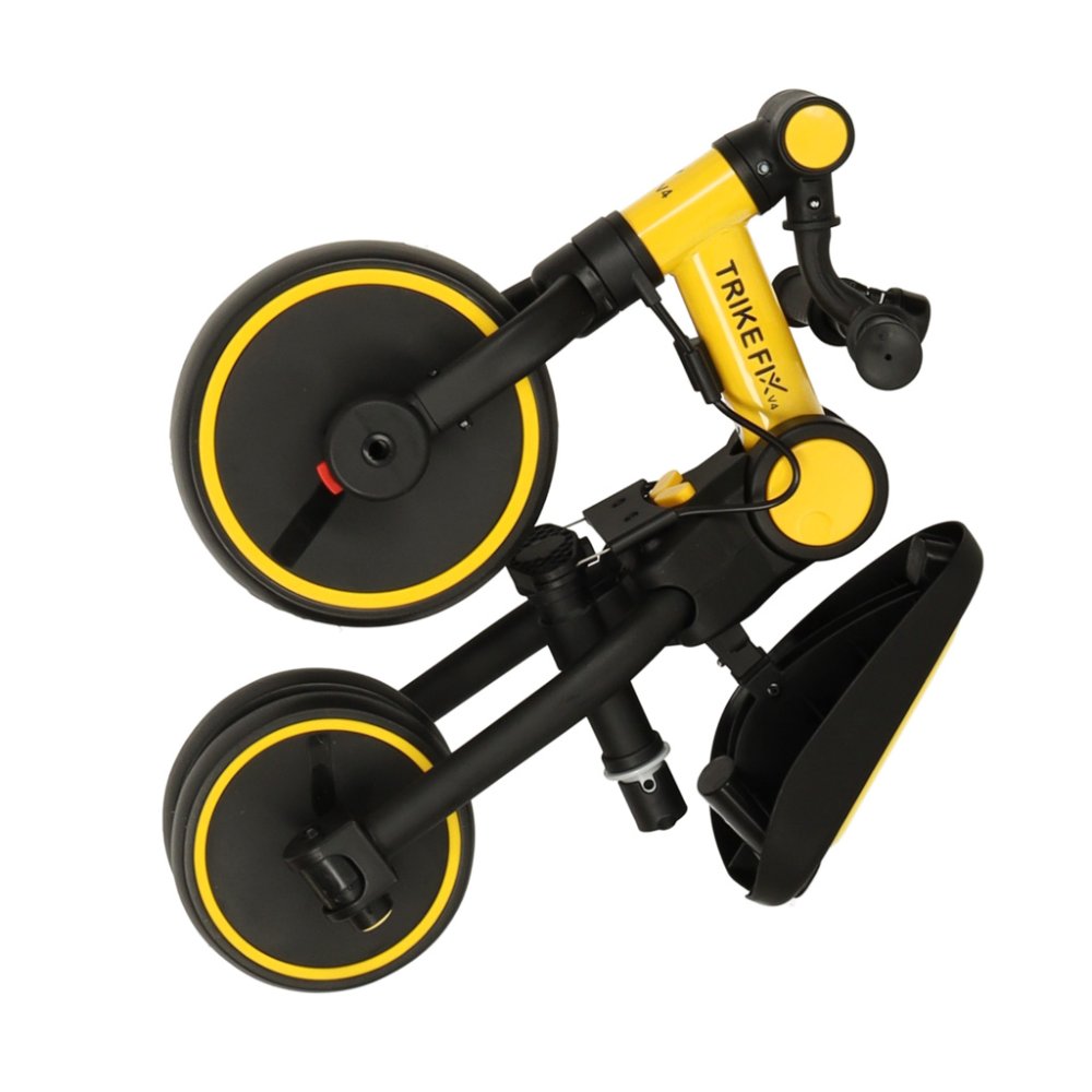 Kids Baby Trolley Bike Tricycle Stroller Buggy TRIKE FIX V4, Black-Yellow (5)