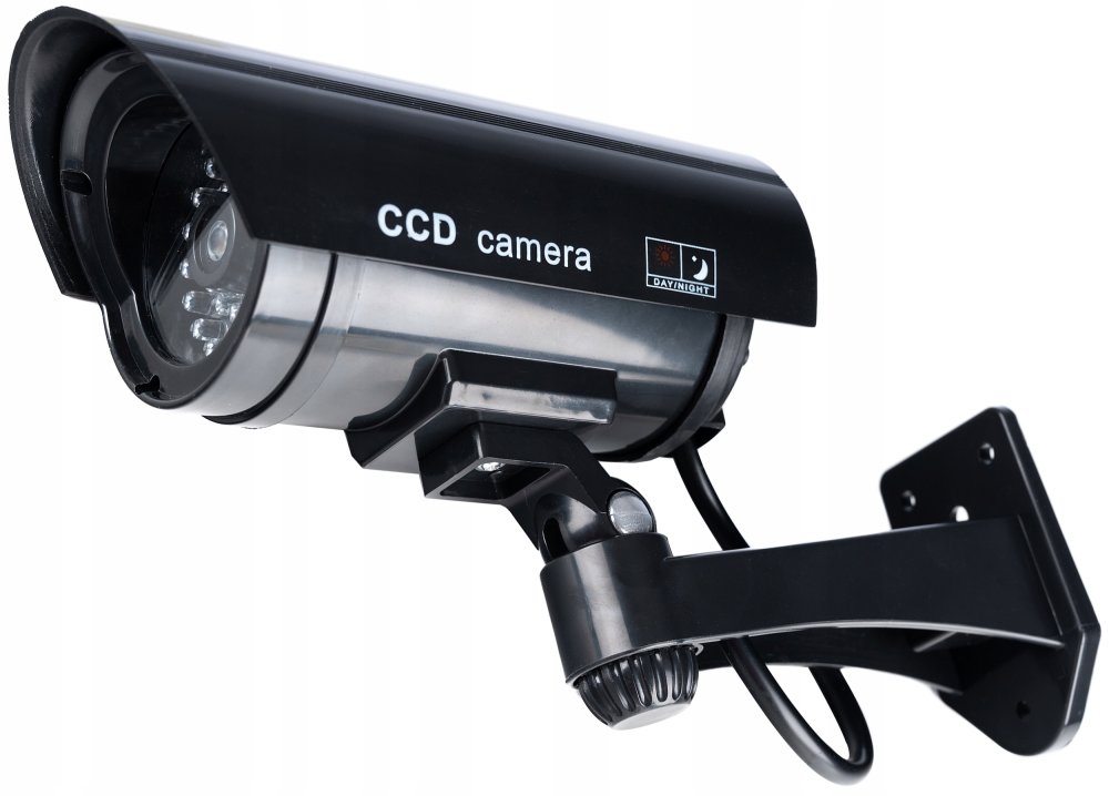 Home Garden Fake Dummy Imitation CCTV Security Camera with Blinking Flashing Light, Black (3)