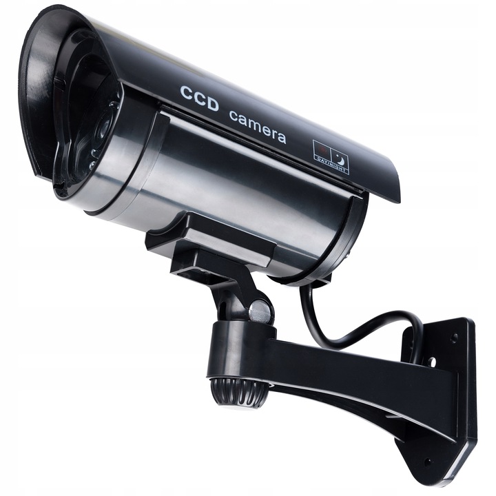 Home Garden Fake Dummy Imitation CCTV Security Camera with Blinking Flashing Light, Black (1)