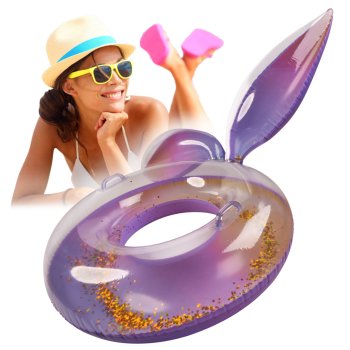 Large Mermaid Glitter Swimming Ring with Tail 94 cm Inflatable Pool Float up to 60 kg