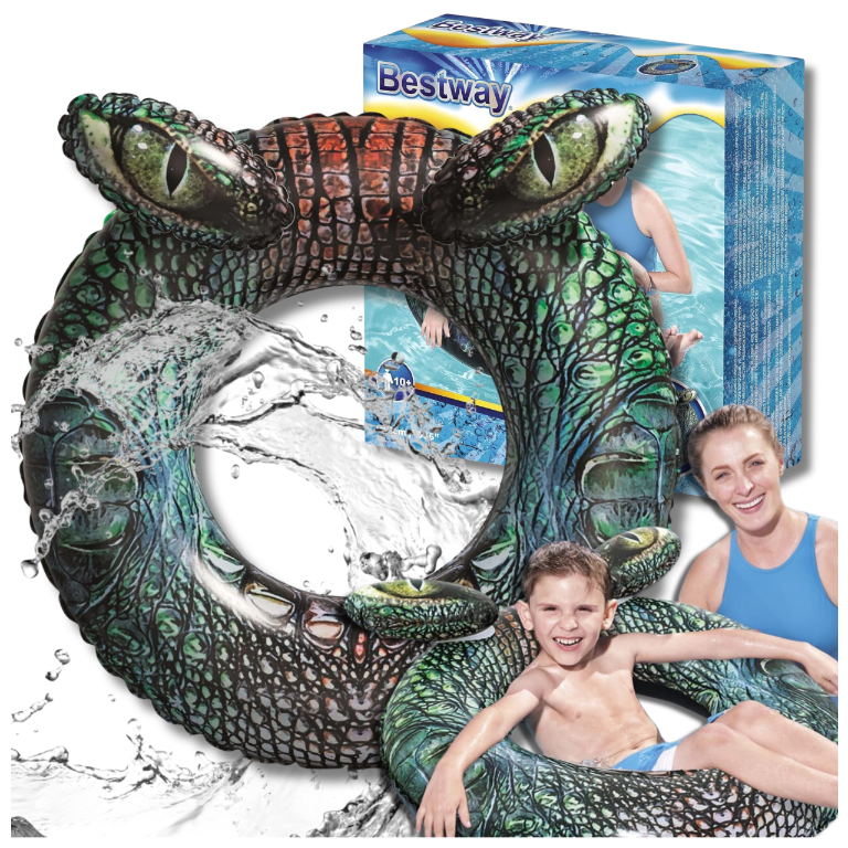 Bestway 36122 Inflatable Swimming Wheel Crocodile, 91cm