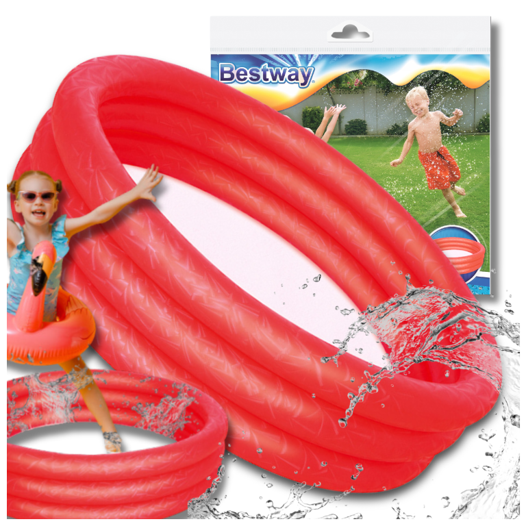 Bestway 51025 Inflatable Children's Wading Pool, Red