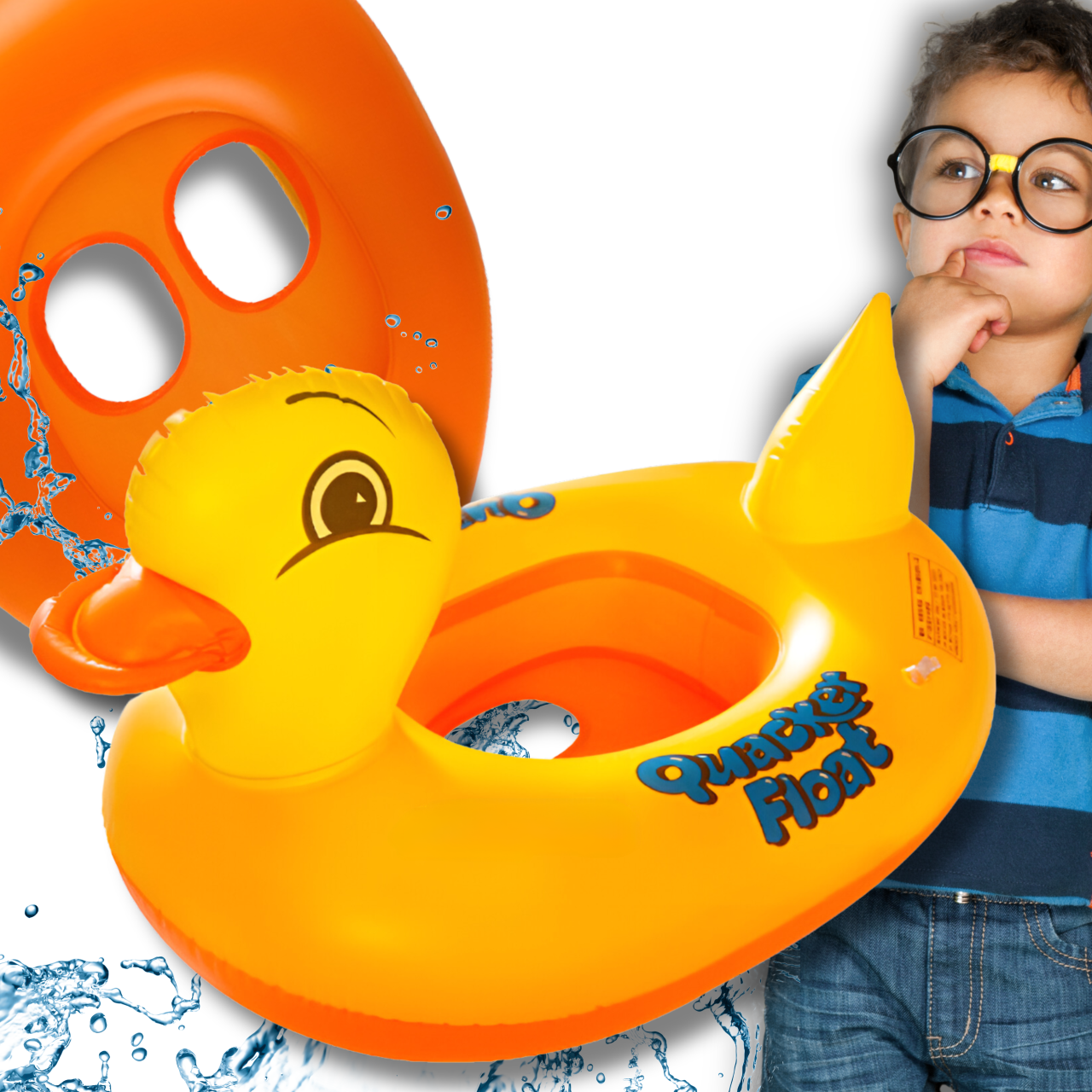 Inflatable Duck Baby Swim Float with Seat Toddler Pool Ring 70 cm
