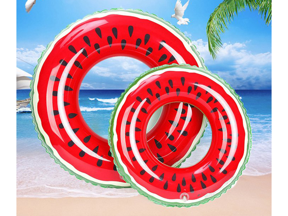 Large inflatable swimming ring for kids and adults, watermelon design, 70 cm (2)