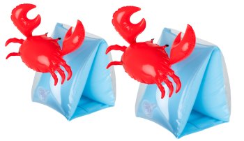 Kids Inflatable Swimming Safety Arm Rings Water Armbands, Crab