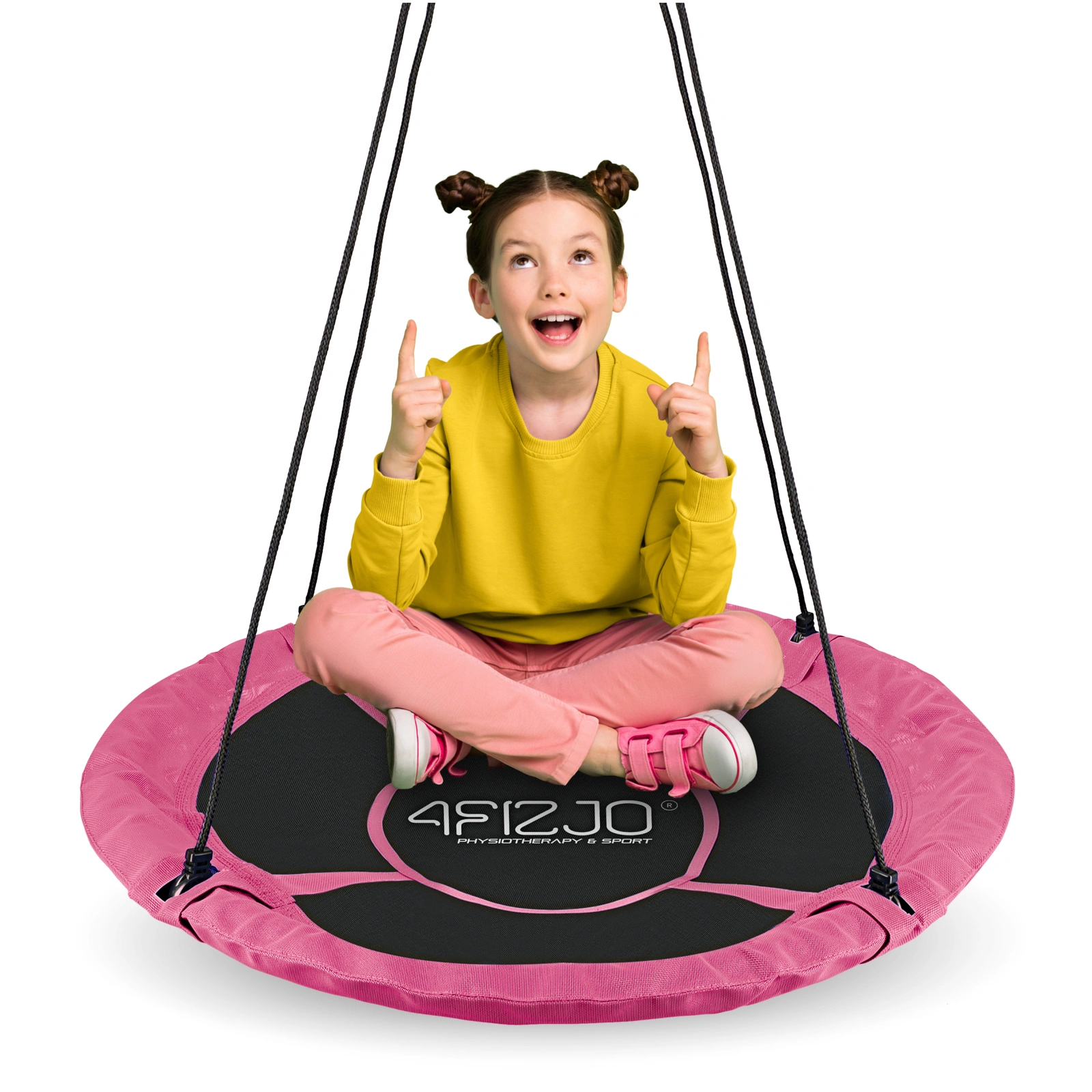 Kids Garden Nest Swing 4FIZJO 90 cm, Pink
