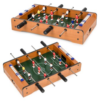 Mini foosball table for kids, 2 balls, wooden tabletop design
