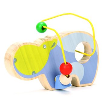 Lucy&Leo Wooden Hippo Bead Maze for Toddlers Ll129