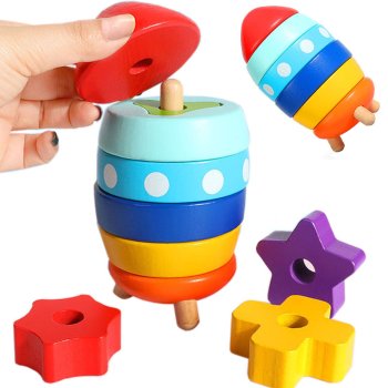 Educational Rocket Stacking Rings Sorter Toy Jhtoy-938