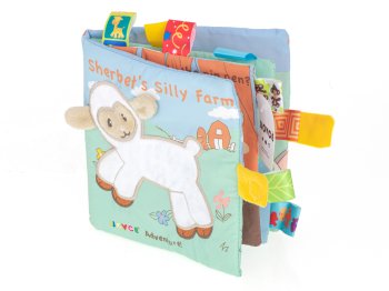 Baby Soft to Touch Sensory Rustling Squeaky Book Booklet Brochure "Sheep", Multicoloured