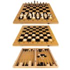 Chess Checkers and Backgammon Game Set