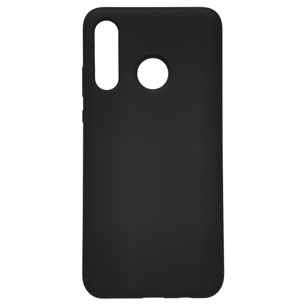 Huawei P30 lite (MAR-LX1M) Matt Silicone Color Case Cover, Black