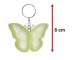 \"Pop it\" Bubble Fidget Antistress Tactile Sensory Toy Keychain in the shape of a butterfly, green/luminescent