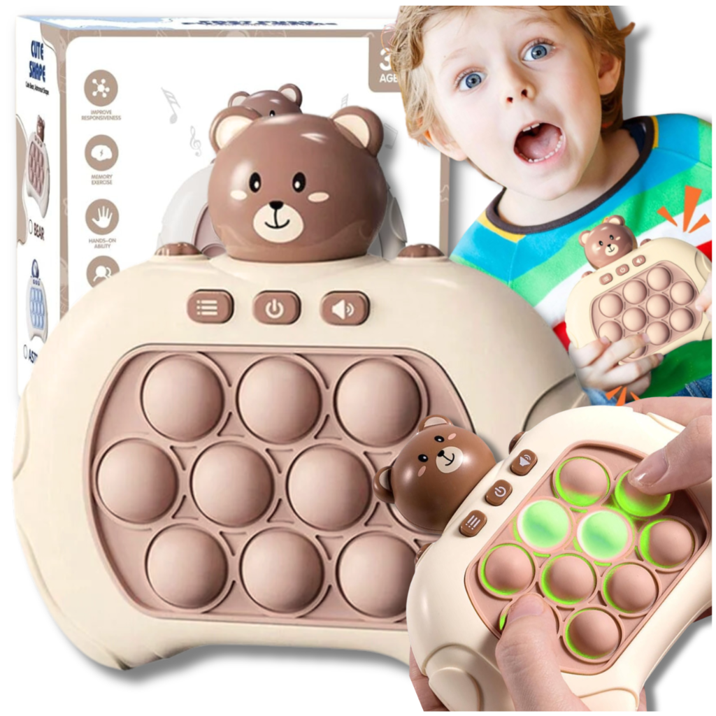 Electronic Pop It Fidget Game, Anti-Stress Toy for Kids & Adults, Bear