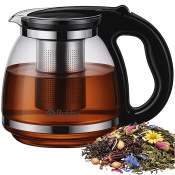 Ruhhy 2L Glass Teapot with Infuser for Loose Leaf Tea 26066