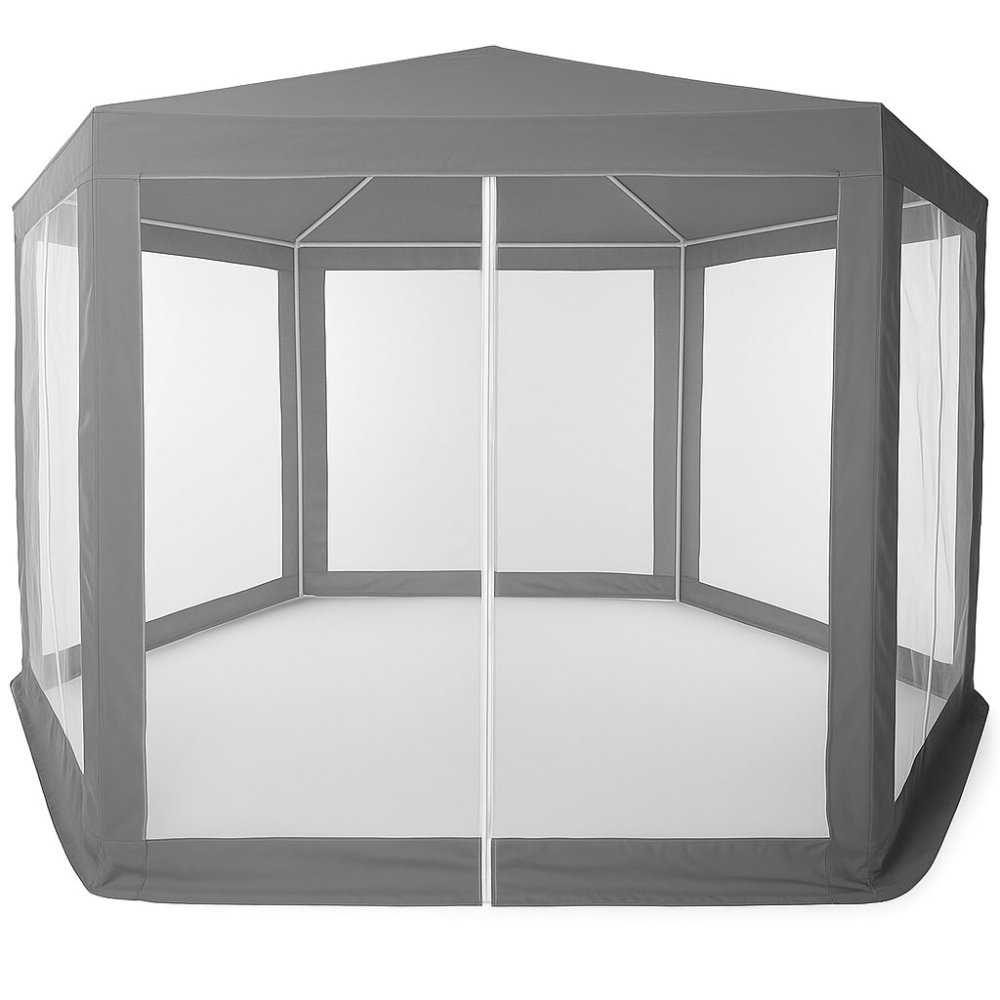 Garden Pavilion Canopy Tent MultiGarden 2x2x2 m with Mosquito Net, Gray (1)