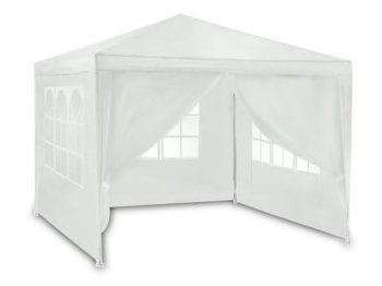 Plonos White 3x3m Garden Gazebo - Stylish Outdoor Canopy Tent