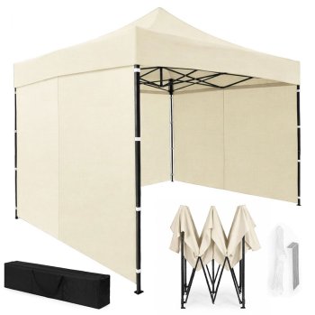 Automatic Pop-Up Event Gazebo Tent 3x3m MultiGarden, Beige