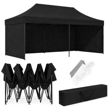 Automatic Pop-Up Event Gazebo MultiGarden 3x6m, Black