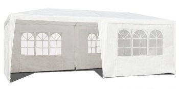 MultiGarden 3x6 m Garden Pavilion Party Tent with 6 Walls, white