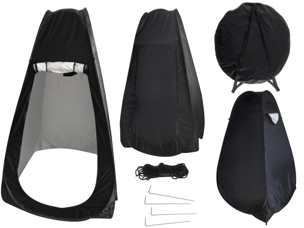Portable Beach Camping Folding Tent Changing Room Shower Toilet, Black (0)