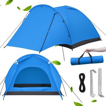 2 Person Camping Tent with Mosquito Net and Vestibule