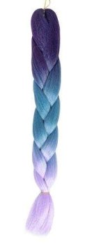 Kanekalon Synthetic Ombre Afro Braids for Hairstyles 60cm, Purple-Blue