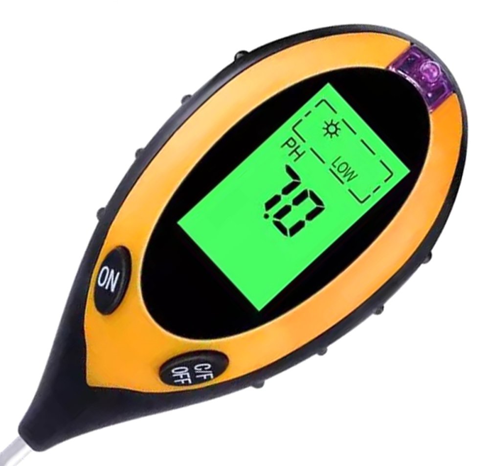 4-in-1 Soil Tester for pH, Moisture, Light & Temperature (0)