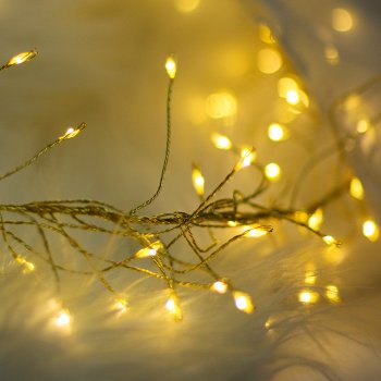 LED Twig String Lights 480 LED 9.8ft Forever Light CLF-03z, Cool White, Gold