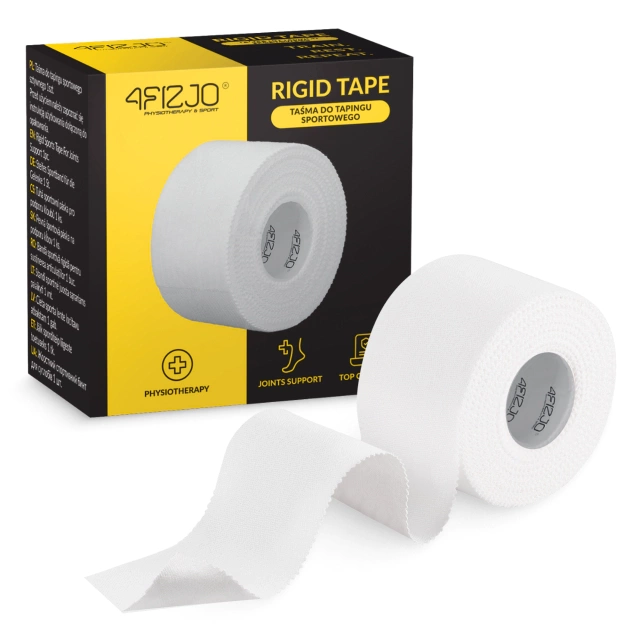 Rigid Athletic Strapping Tape 4FIZJO 10 m x 3.8 cm, White