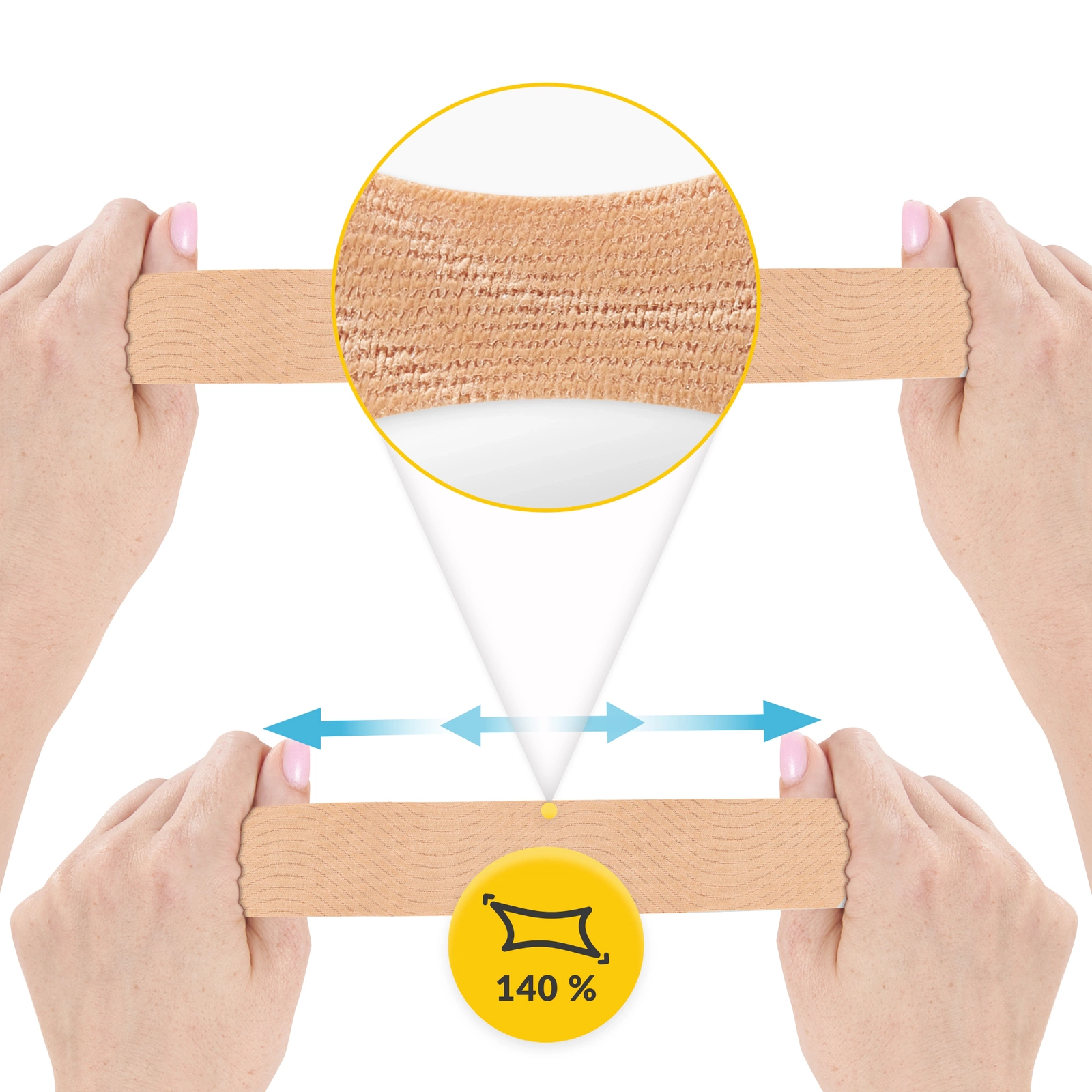 Waterproof Kinesiology Tape 4FIZJO 5 cm x 5 m, Beige (1)